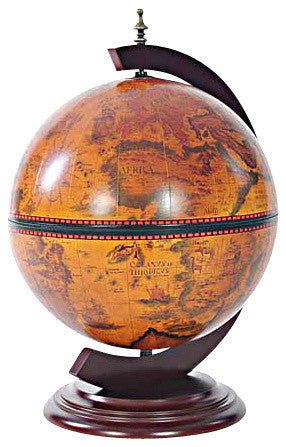 Red Globe 13 Inches With Chess Holder Globe Wine Stand Bar Cabinet