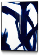True Blue Art block Framed Canvas, 22"x28"