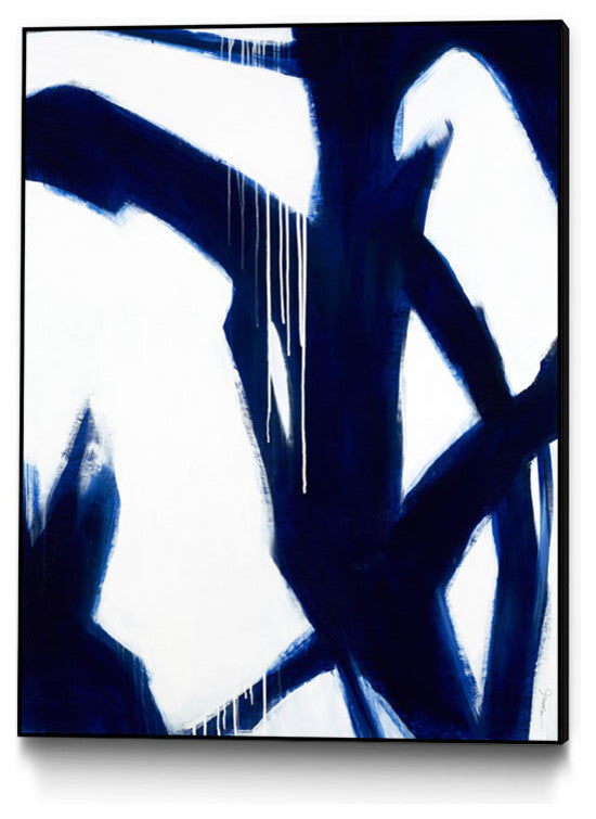 True Blue Art block Framed Canvas, 22"x28"