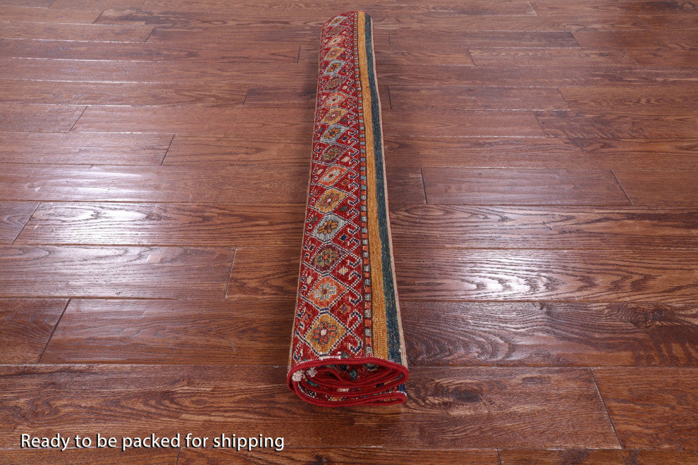 Khorjin Super Kazak Hand-Knotted Wool Rug 3' 10" X 5' 9" Q10777