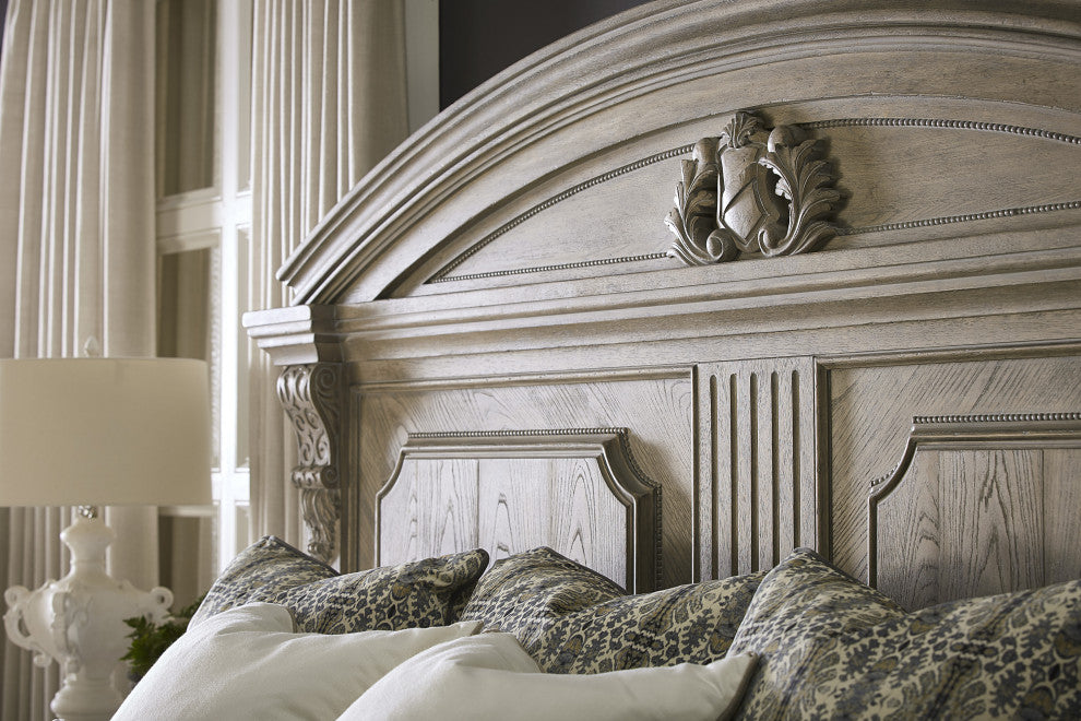 Arch Salvage Chambers Panel Bed - Parch, King