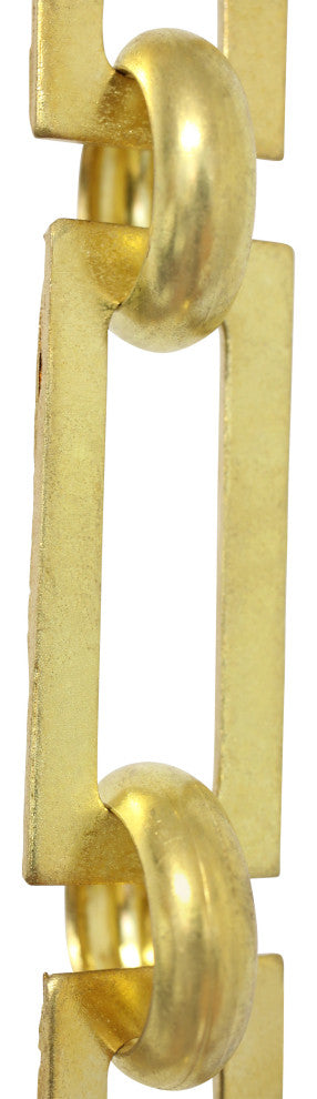 RCH Hardware Brass Rectangle Chandelier Chain, U55, Acid Dipped