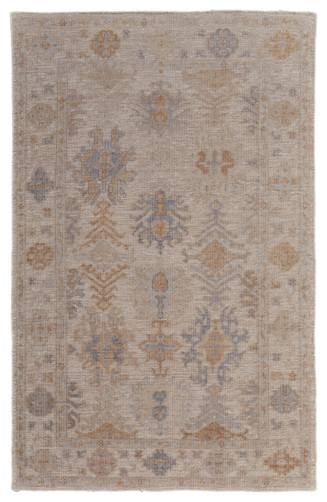 Weave & Wander Tierney Eco Friendly PET Oushak Rug, Ivory/Tan, 8'x10'