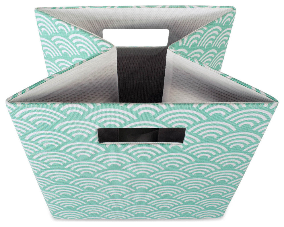 Polyester Cube Waves Aqua Square 13"x13"x13"