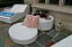 Note Oval Ottoman, Chill White