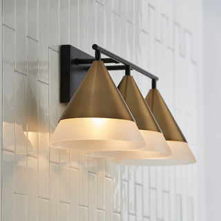 Capital Lighting 151931 Avant 3 Light 26"W Vanity Light - Aged Brass / Black