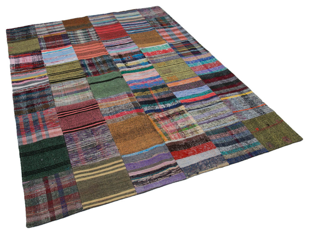 Rug N Carpet - Handmade Anatolian 5' 11'' x 7' 10'' Vintage Patchwork Kilim Rug