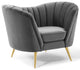 Opportunity Performance Velvet Armchair Gray