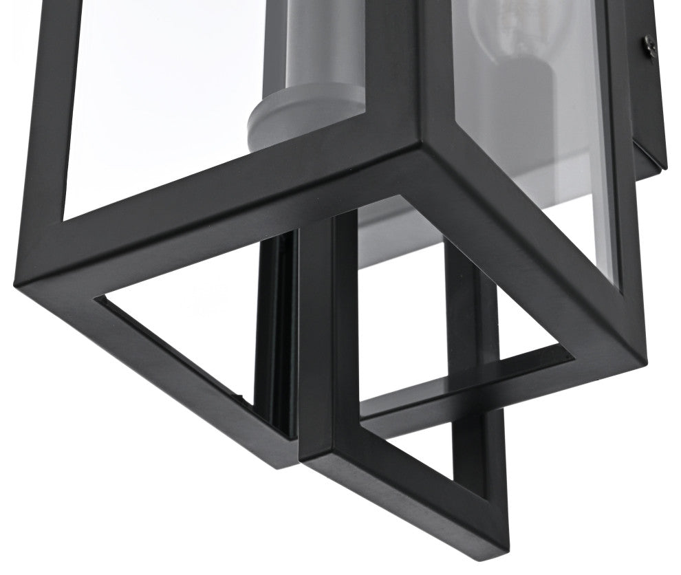 Home Living 5" Outdoor Wall Sconce, Black