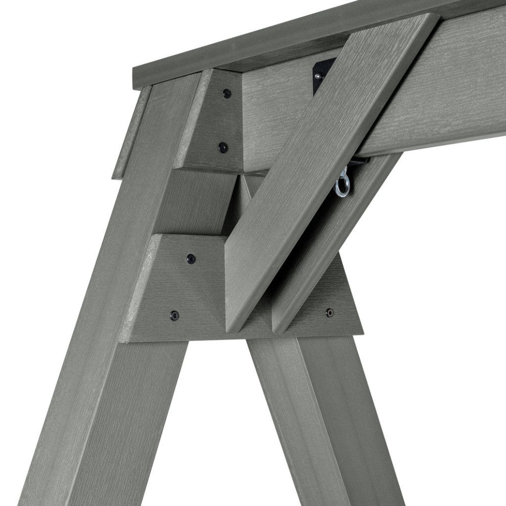 A-Frame Porch Swing Stand, Coastal Teak