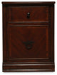 Transitional Style Wooden File Cabinet with Two Spacious Drawers, Brown