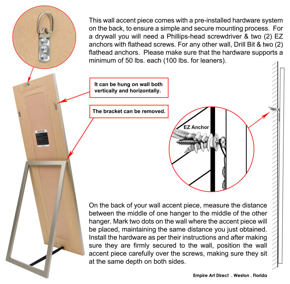 Bling Beveled Cheval Mirror, Full-Length Mirror, Floor Mirror, 64"x18"