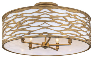 Varaluz 348S05 Kato 5 Light 24"W Semi-Flush Drum Ceiling Fixture - Carbon