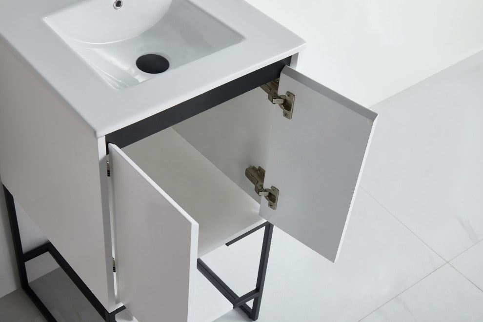 Urbania Vanity Set, White, 20", Single Sink