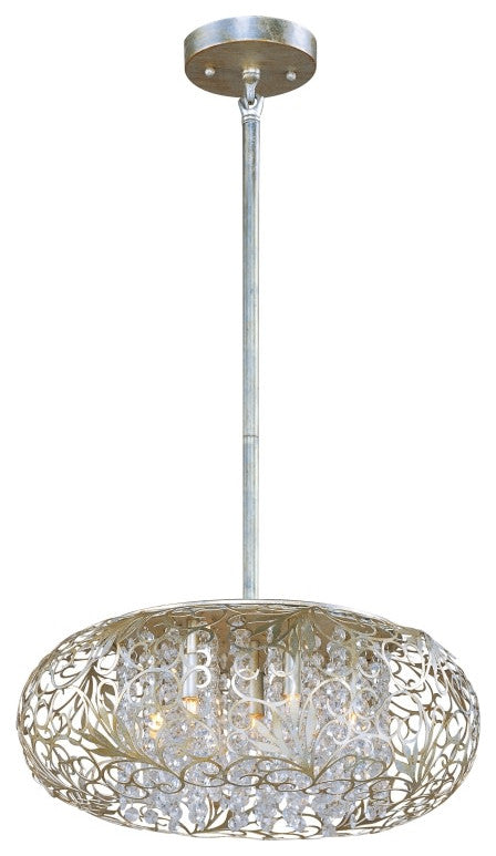 Maxim 24154 Arabesque 7 Light 18"W Pendant - Golden Silver / Beveled Crystal