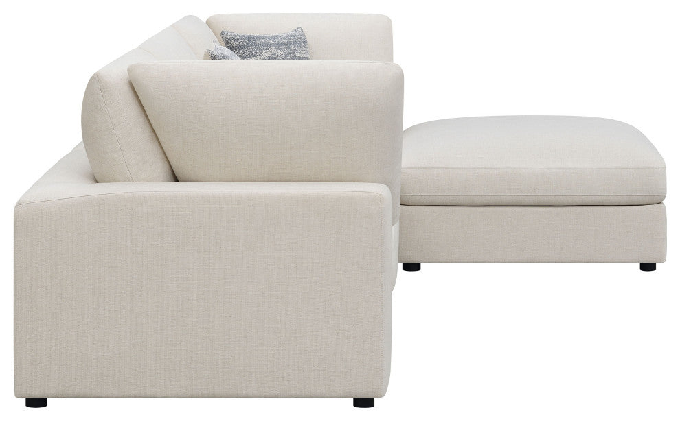 Serene 4-piece Upholstered Modular Sectional Sofa Beige