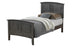 Annette Panel Bed, Gray, Twin