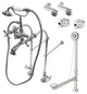 Kingston Brass Freestanding Clawfoot Tub Faucet Package With Supply Line, Polish