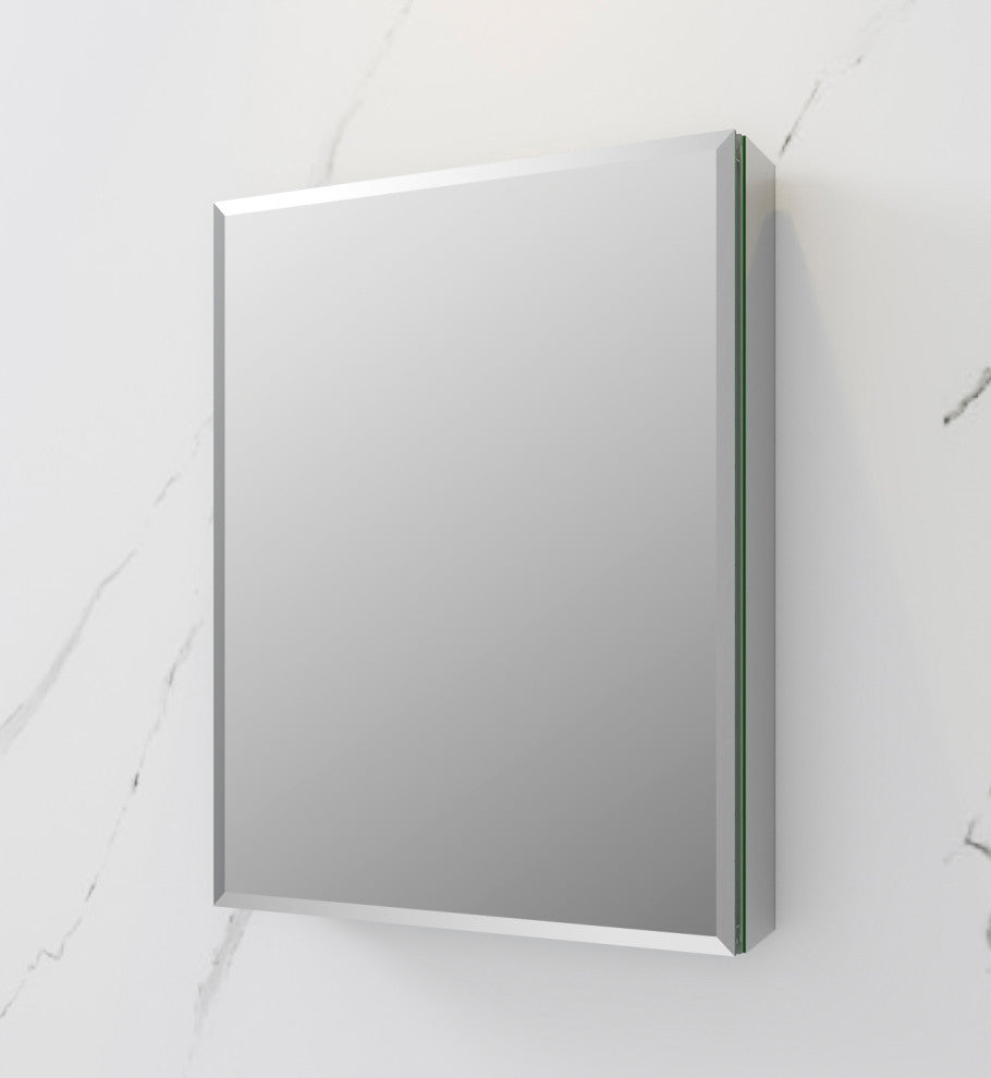 20" Wide x 26" Tall Bathroom Medicine Cabinet w/ Mirrors, Beveled Edge