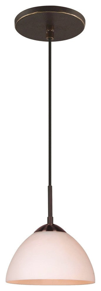 Woodbridge Lighting Alexis 1-Light Pendant, Bronze, White