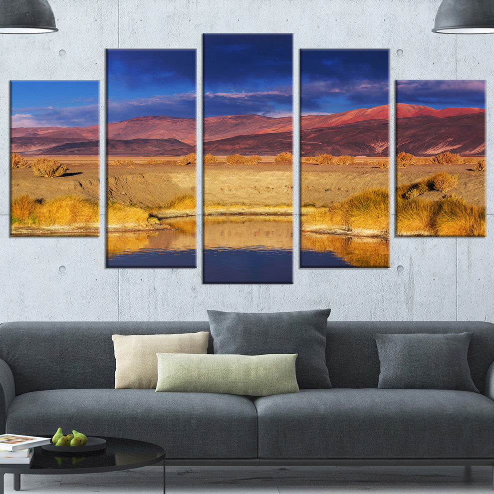 Beautiful Northern Argentina View, Landscape Canvas Art, 60"x32", 5 Panels