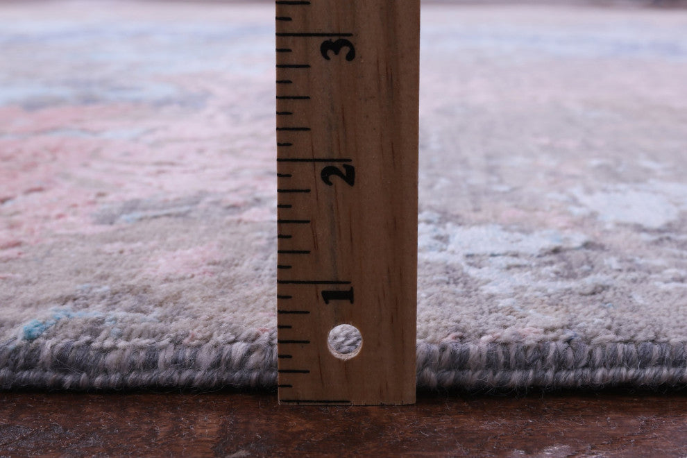 9' 0" X 12' 2" Modern Handmade Wool & Silk Rug - Q15551