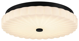 Quoizel QFL6787 Cherbury 16"W LED Flush Mount Ceiling Fixture - Matte Black