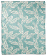 Mint Palms 50x60 Coral Fleece Blanket