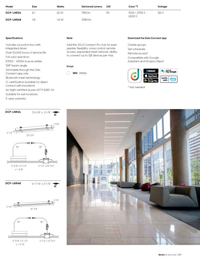 DALS Connect Pro Boulevard 48" Smart Recessed Linear