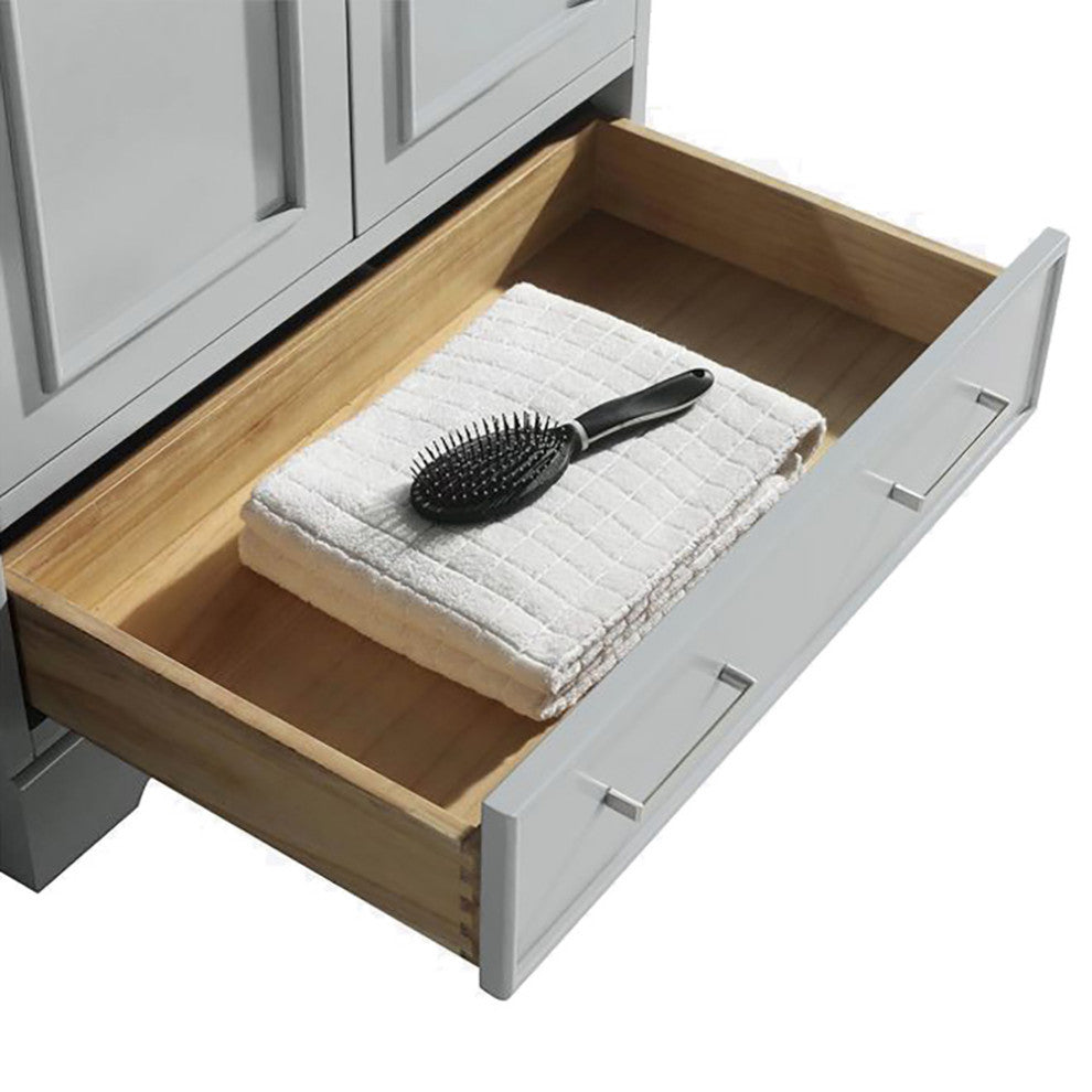 ARIEL Stafford 85" Double Sink Bathroom Vanity White Quartz Top