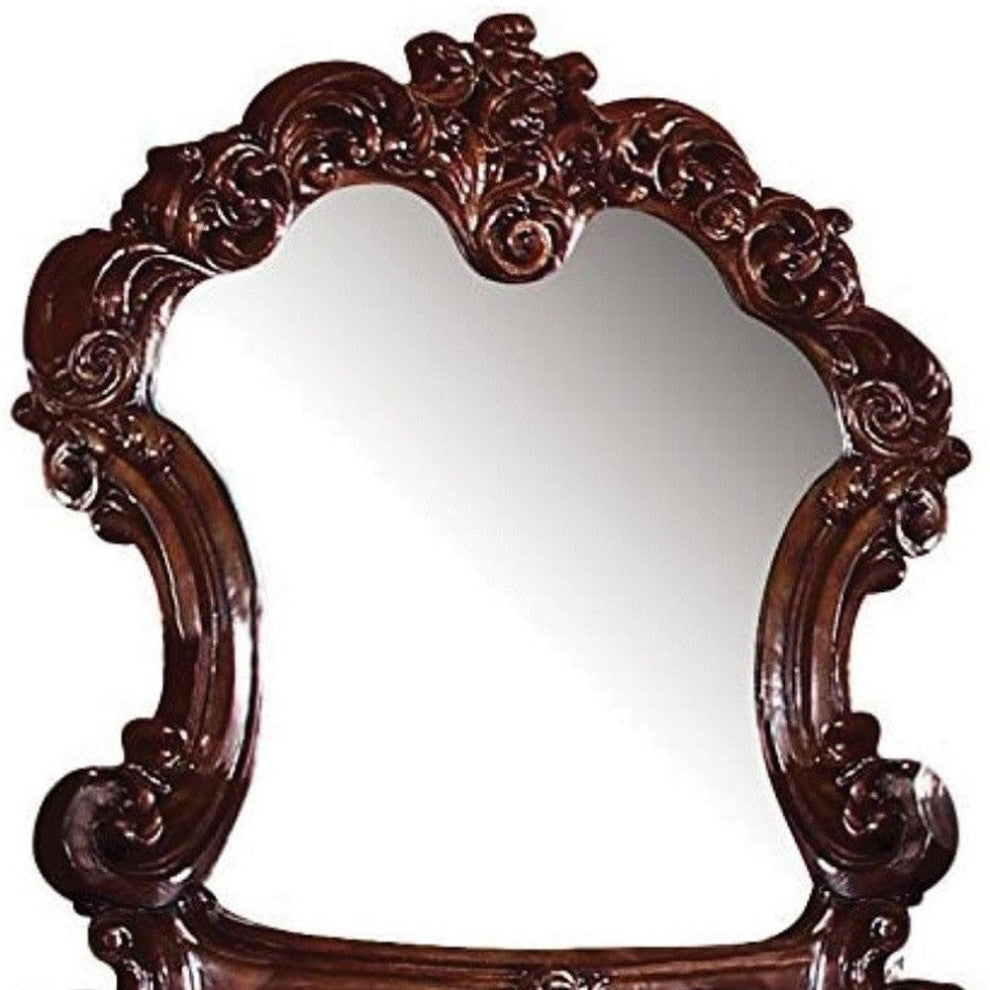 47"x3"x45" Cherry Wood Mirror