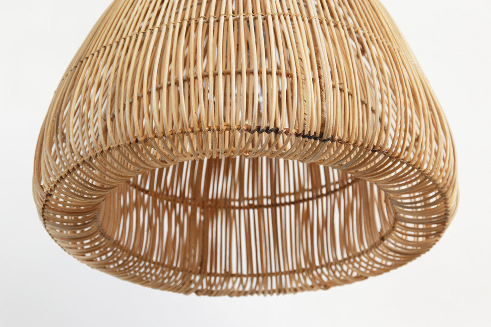 Rattan Mushroom Lantern Small