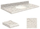 Quartz 49"x19" 1 Sink Vanity Top, Single Faucet Hole, Almond Delite, White Bowl