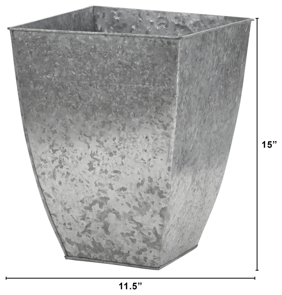 15in. Square Tin Planter