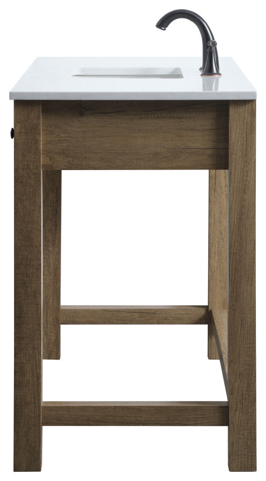 48" ADA Compliant Bathroom Vanity, Natural Oak