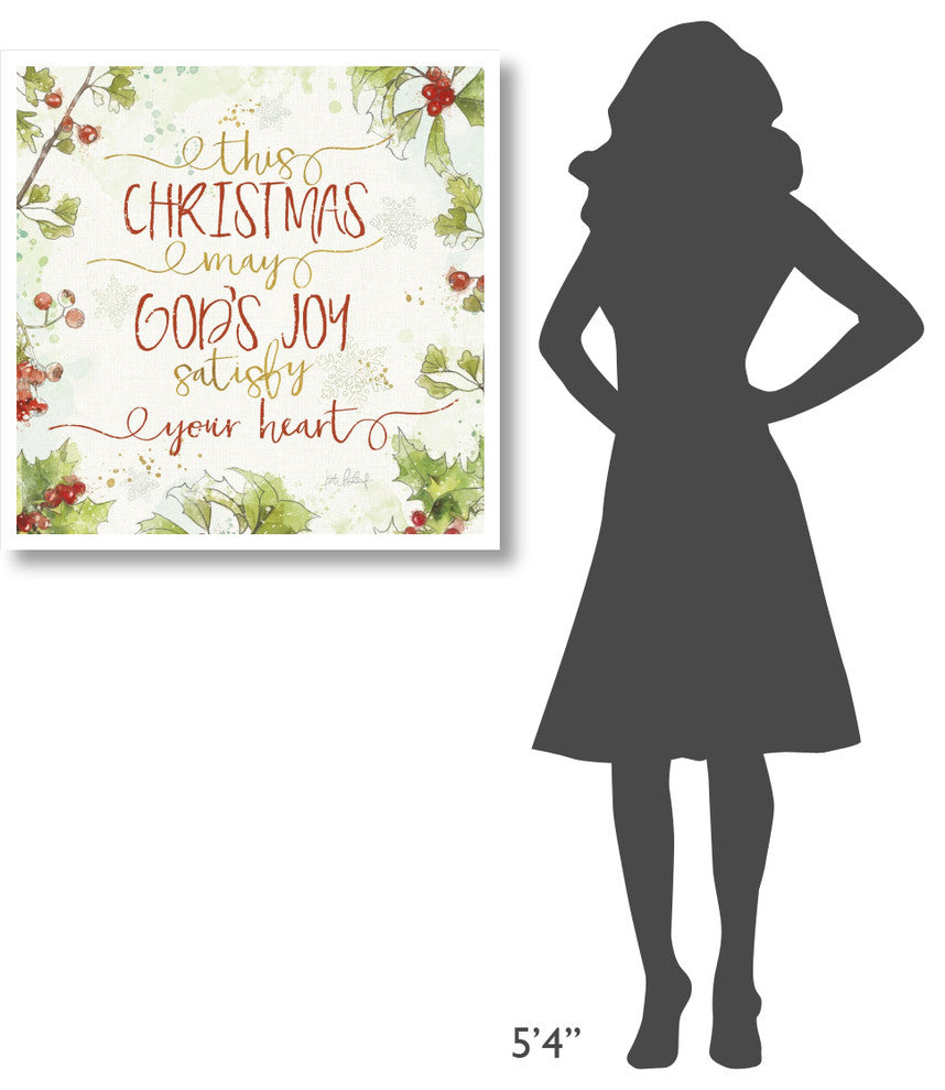 "Christmas Sentiments III" Digital Paper Print by Katie Pertiet, 32"x32"