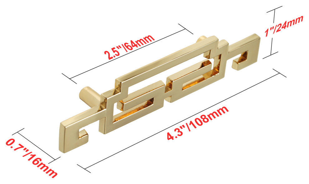 Utopia Alley Steffi Cabinet Pull, 2.5" Center to Center, Gold, 5 Pack