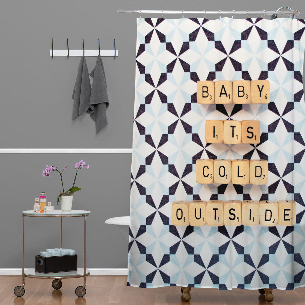 Deny Designs Happee Monkee Baby Its Cold Outside Shower Curtain