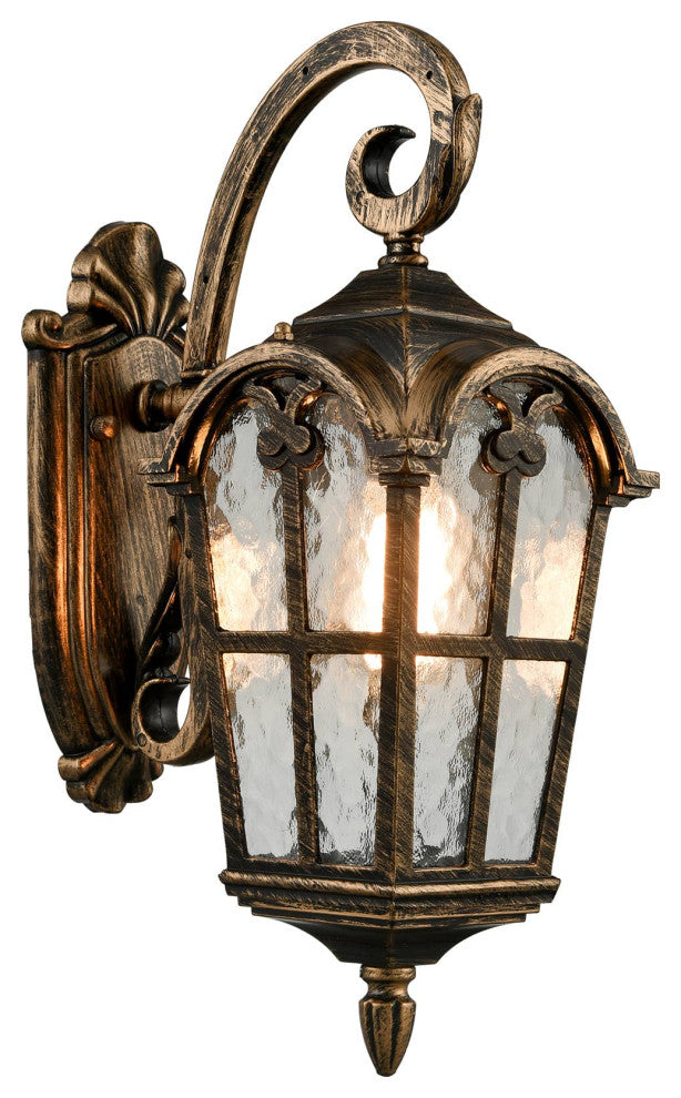 Outdoor Wall Light Waterproof Exterior Wall Lantern Brass With Rust