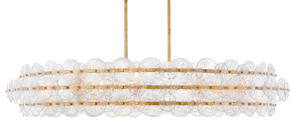 Fredrick Ramond Rene Chandelier, Distressed Brass, Extra Large