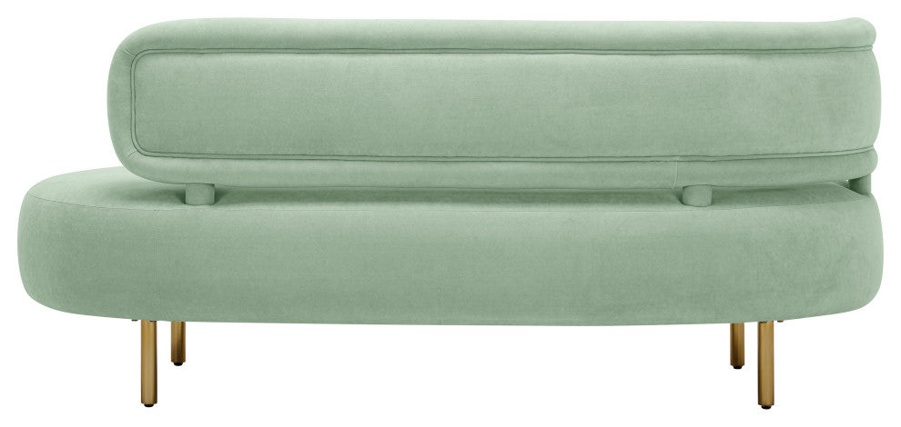Tischa Velvet Sofa, Mint Green
