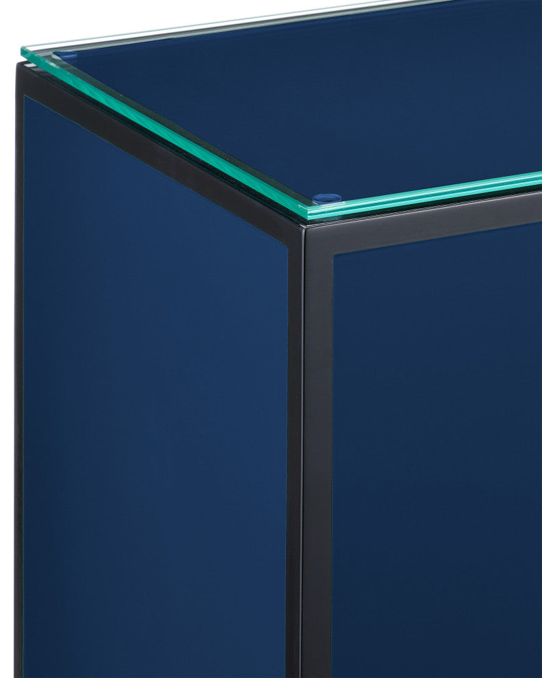 Navy Lacquer Side Table