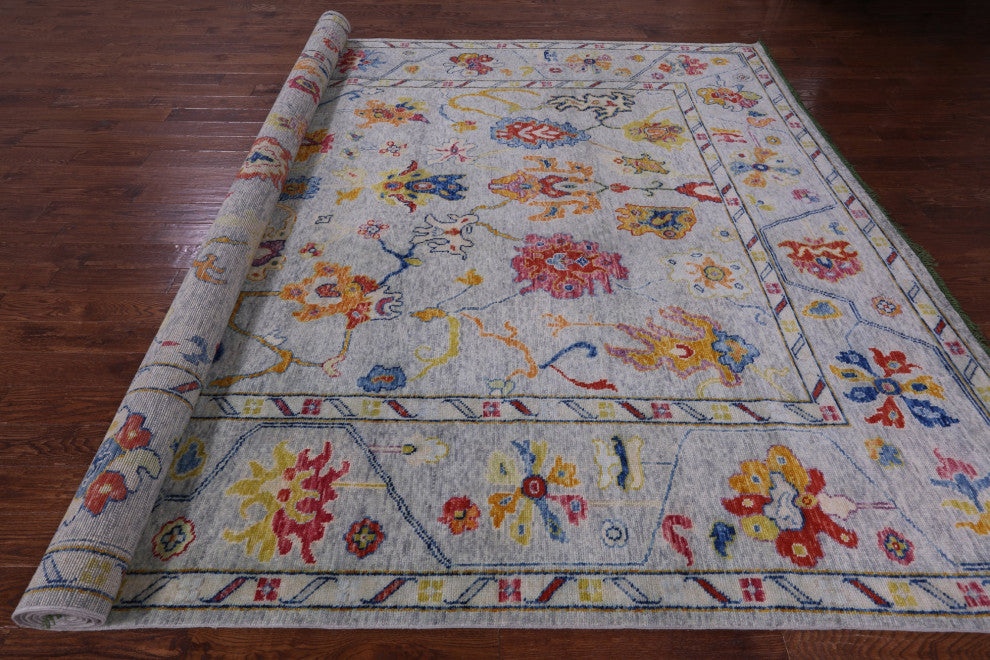 10' 3" X 13' 8" Handmade Turkish Oushak Wool Rug - Q16111