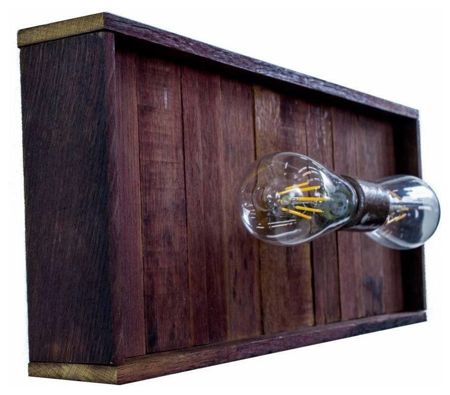 Wine Barrel Vanity Light - Gemius - Made from reclaimed CA wine tanks