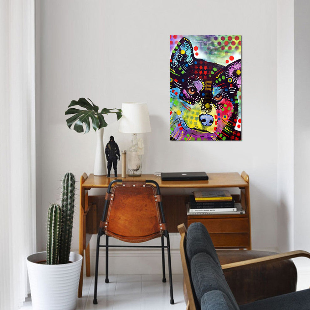 "Shiba Inu" by Dean Russo, Canvas Print, 18"x12"