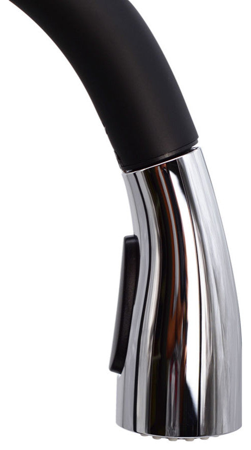 Kitchen Dual Sensor Automatic Touch Controlled Faucet, Black/Chrome
