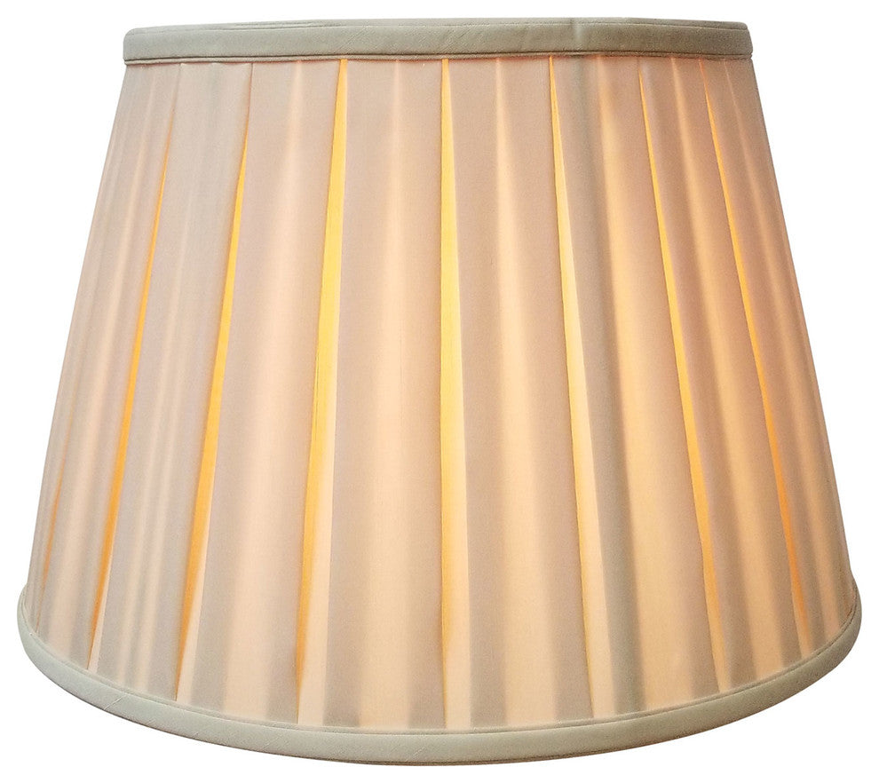 Royal Designs Empire English Pleat Basic Lampshade, Eggshell, 10"x14.5"x10"