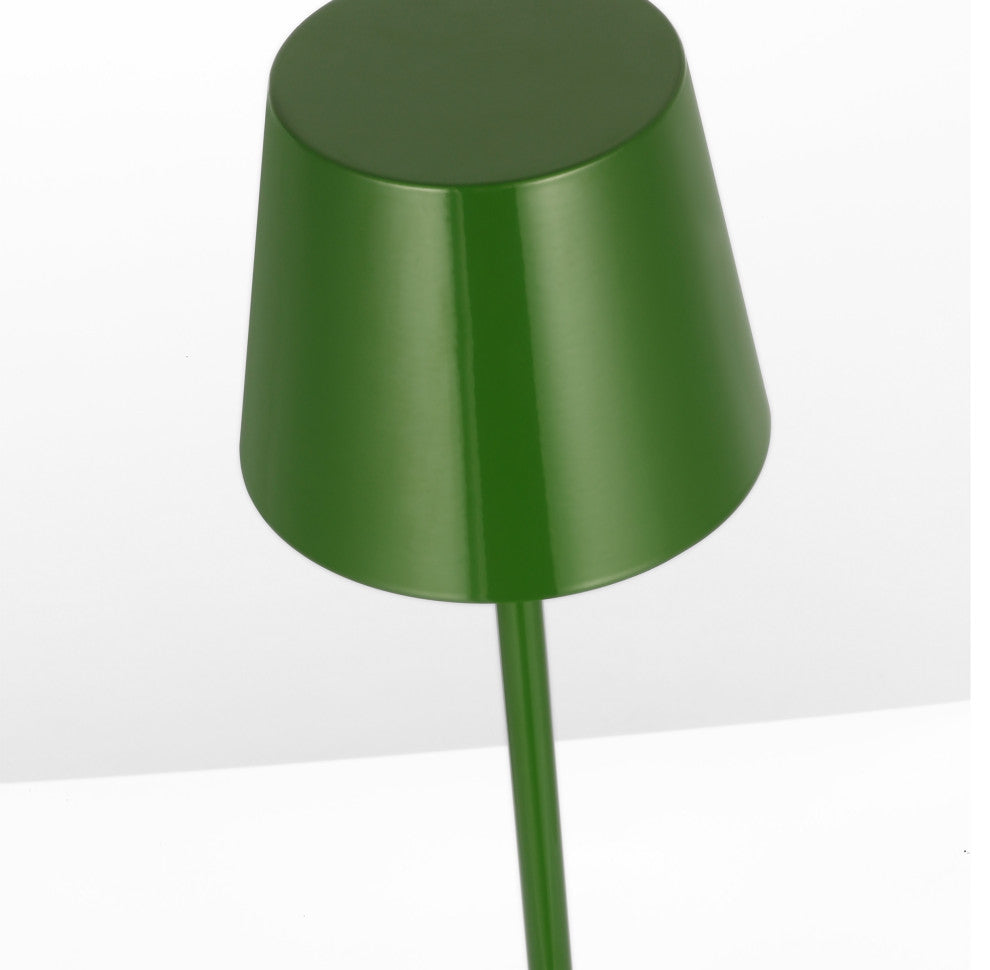 Mena 1-Light Modern Rechargeable Table Lamp, Green