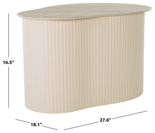 Safavieh MTP Large Ceramic Side Table, Beige