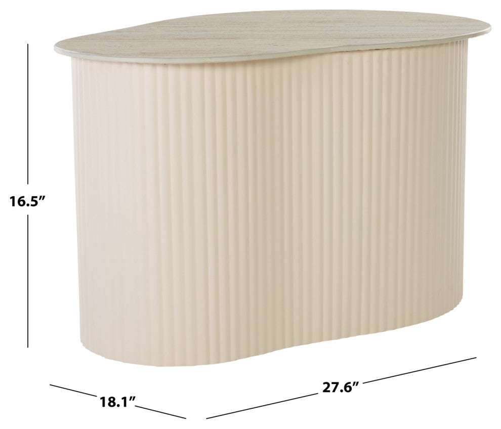 Safavieh MTP Large Ceramic Side Table, Beige